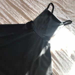 Black pinafore dress